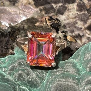 Sunset Topaz .925 Silver Ring 7